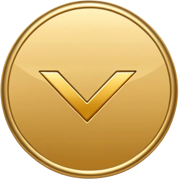 Gold checkmark simple emoji