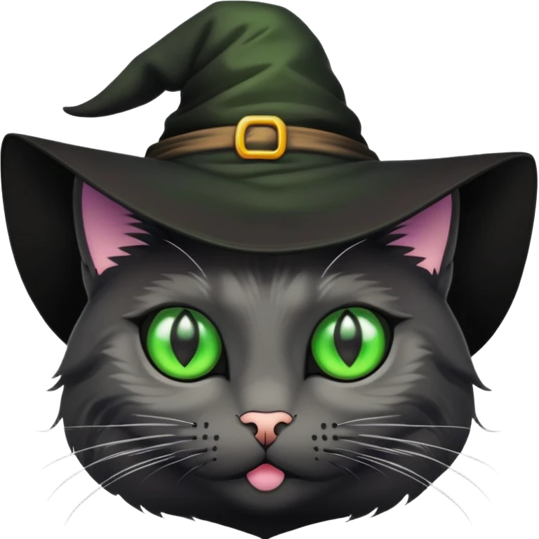 Cat with witch hat emoji