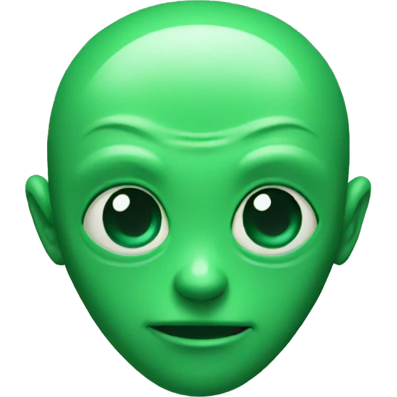 Alien green emoji