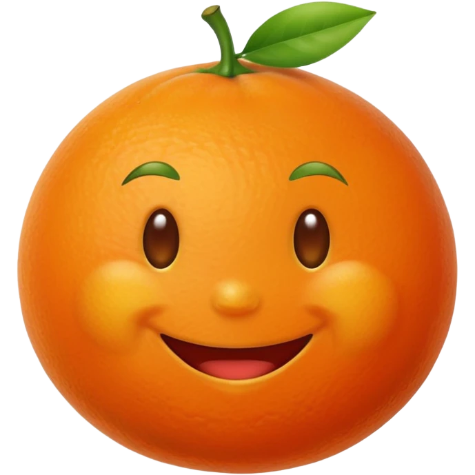 Laughing Orange fruit  emoji