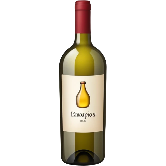 Una botella de vino blanco emoji