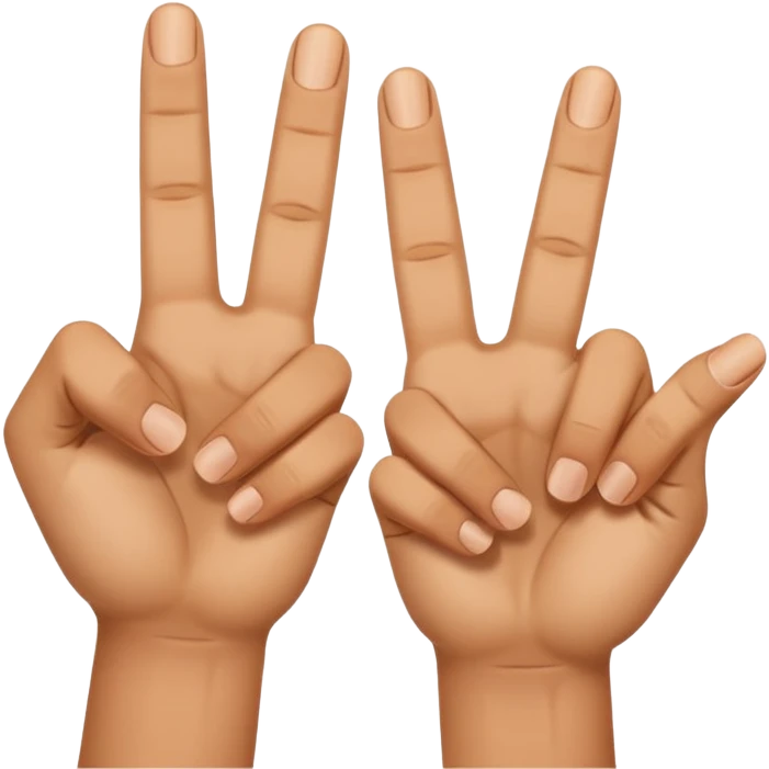 Hands with one finger down, and four fingers up emoji