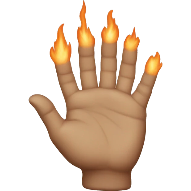 Hand hearth emoji