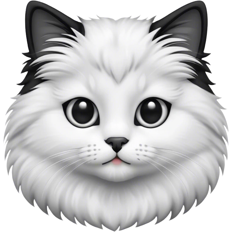 Bixby cat black and white emoji