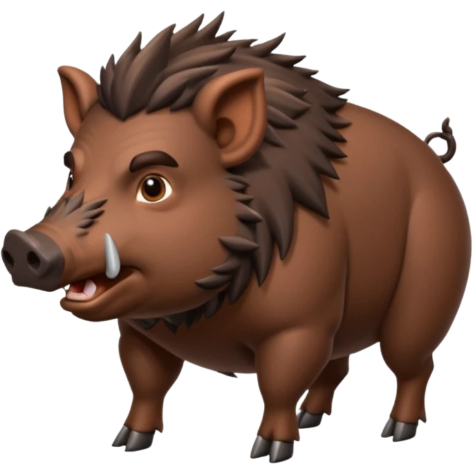 An emoji of a large wild boar, representing hunting in ancient European forests. emoji