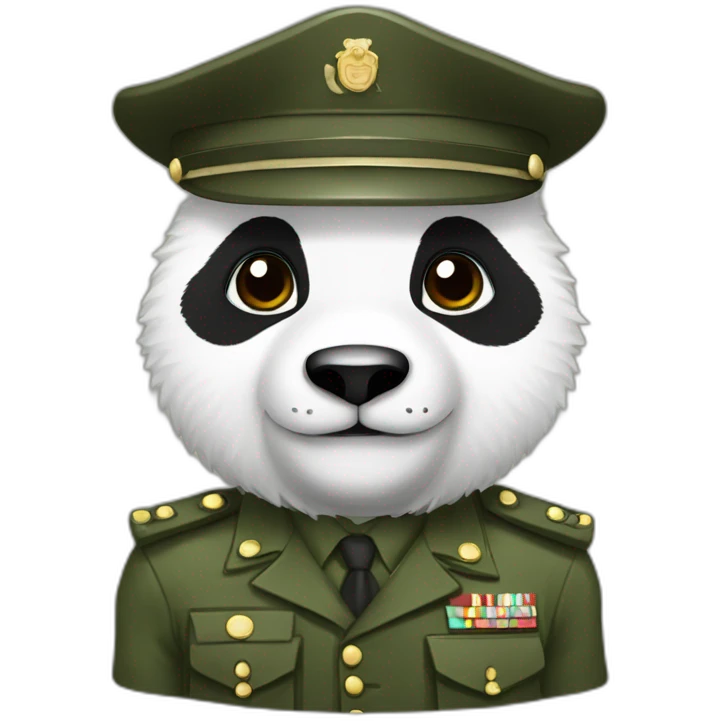 Panda militar tierno emoji