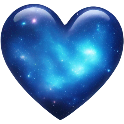 Blue galaxy heart emoji