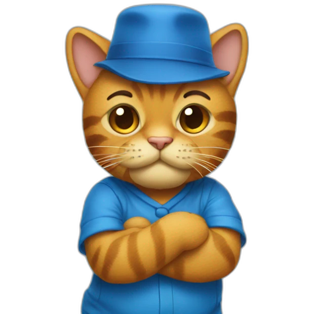Garfield but blue emoji
