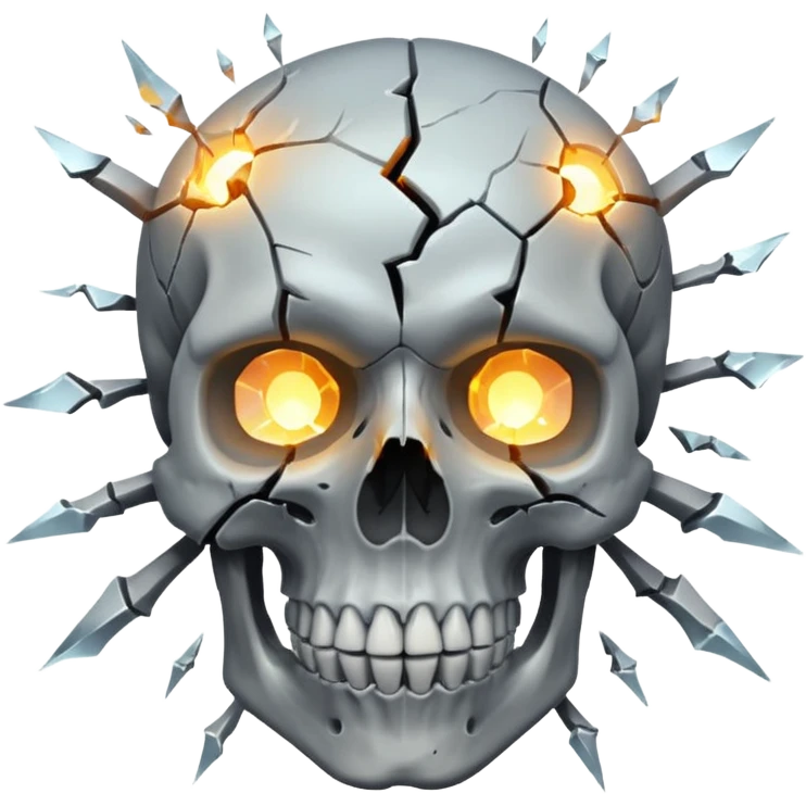 Skull mind blown emoji