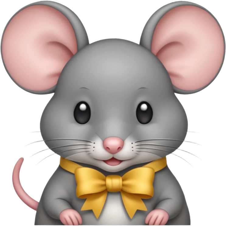 Mouse with a ribbon on the head  emoji