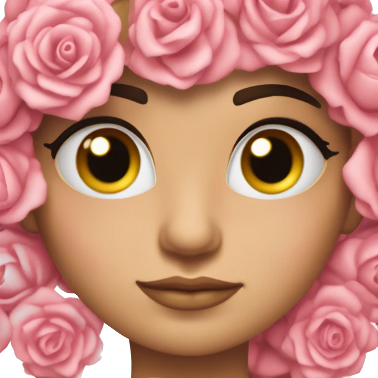 Chica tes morena con anteojos rosas y cabllo liso  emoji