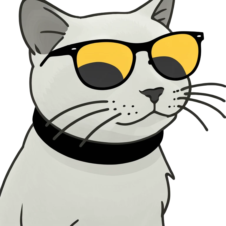 Cat with sunglasses emoji