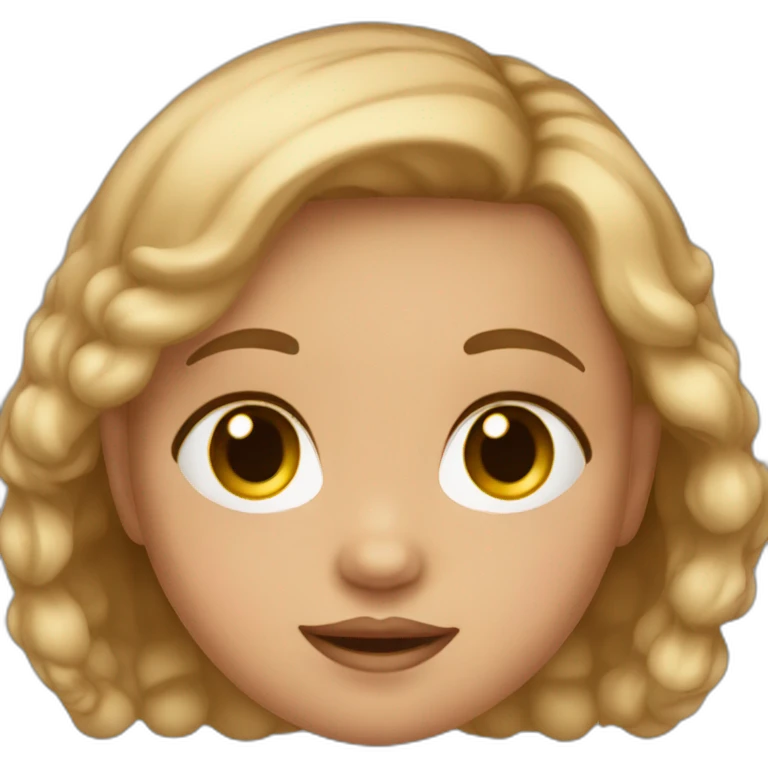 Lo light brown baby girl with light hair emoji