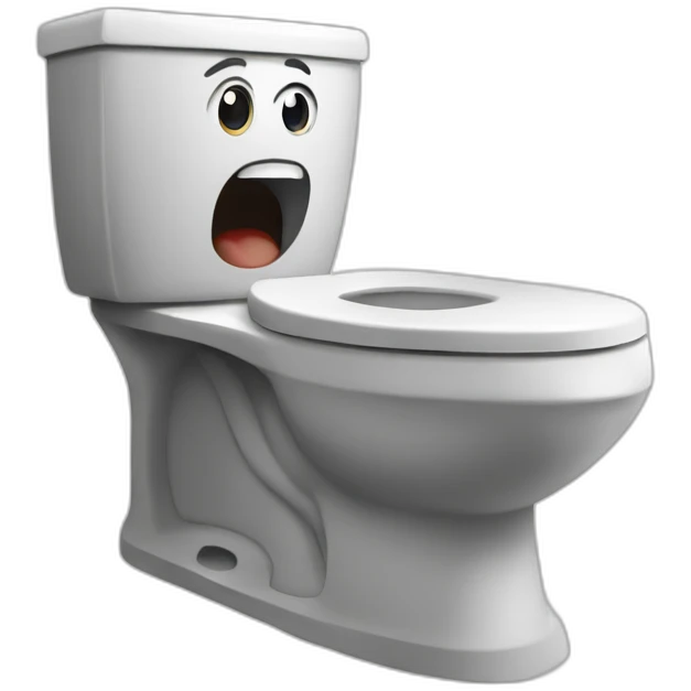 screaming toilet emoji