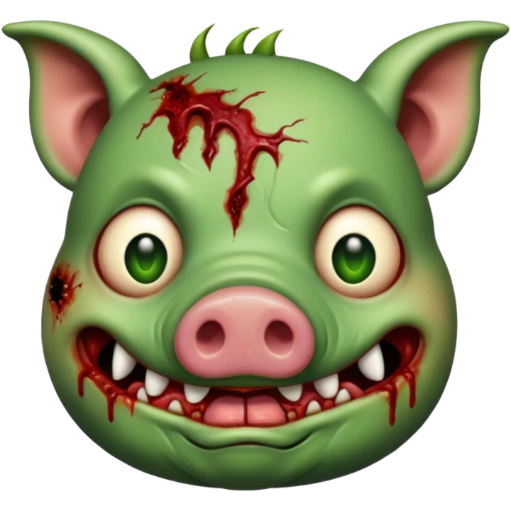 Zombie pig emoji
