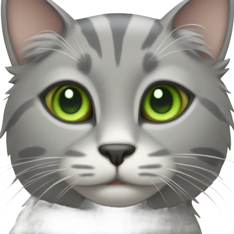 Gray cat emoji