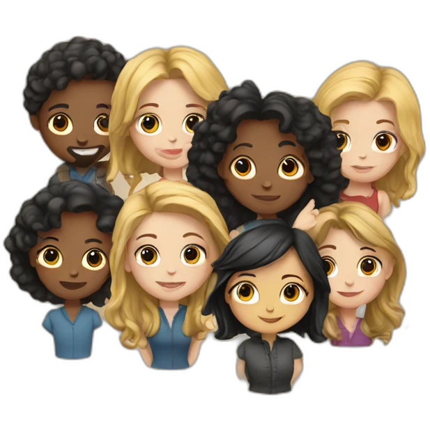a group of cute writers emoji