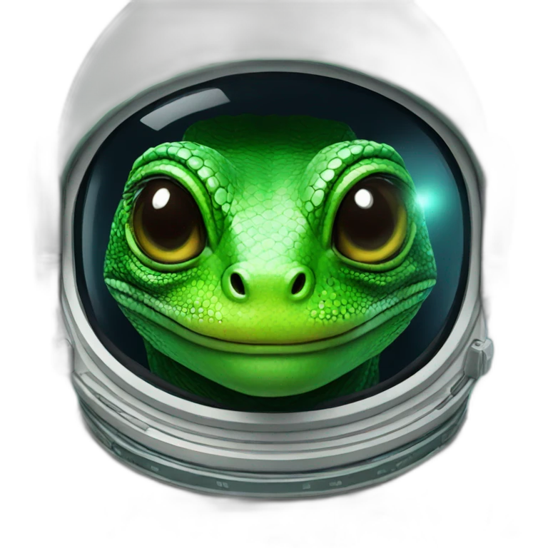 green lizard astronaut emoji