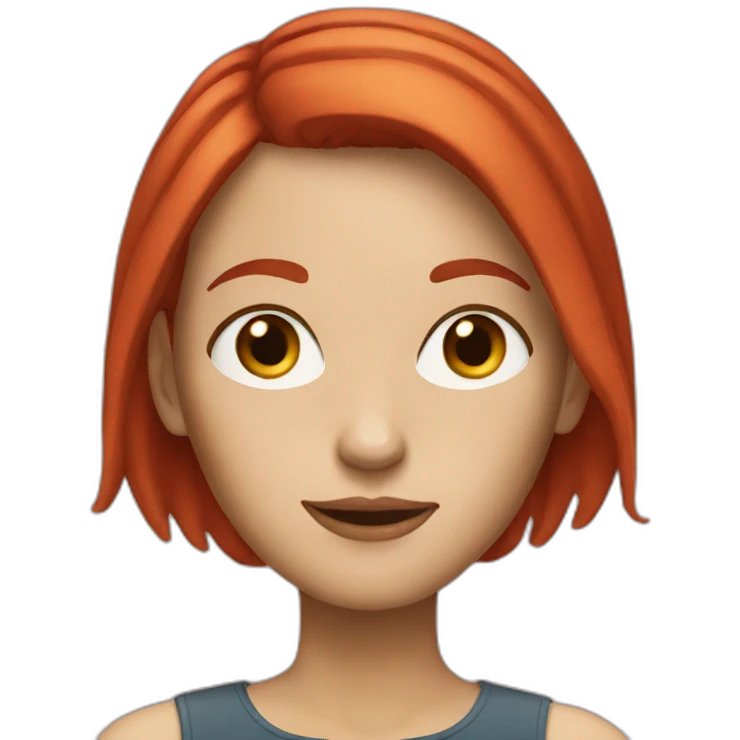 white women with Short red hair emoji