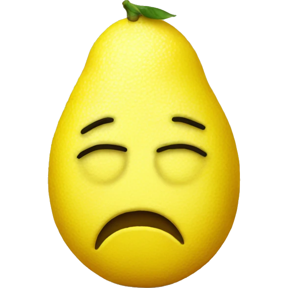 a sad lemon emoji