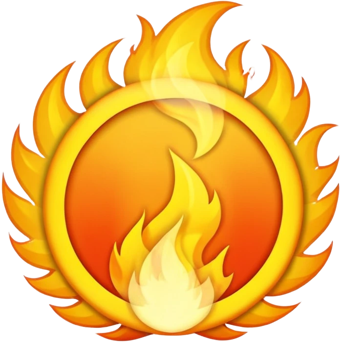 Yellow circle on fire  emoji
