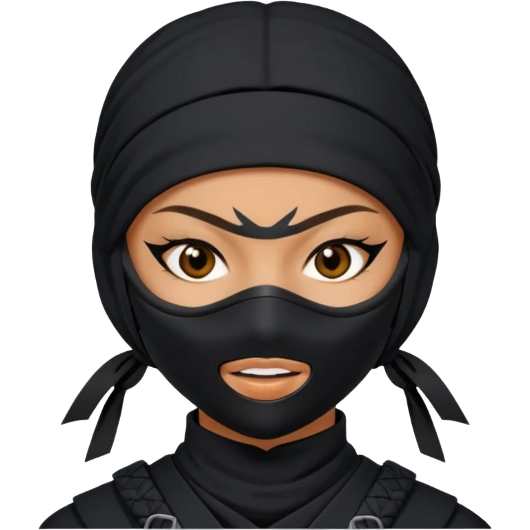 Female Ninja with mask emoji