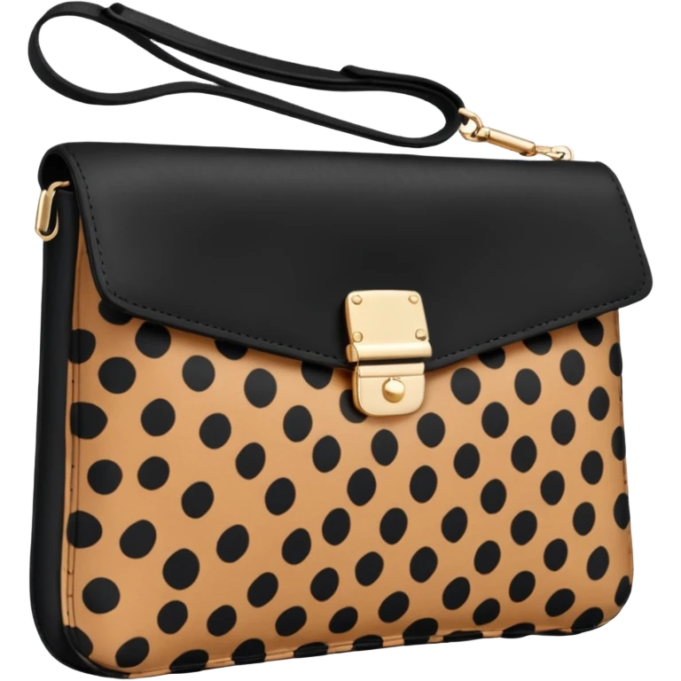 A leopard print clutch bag  emoji