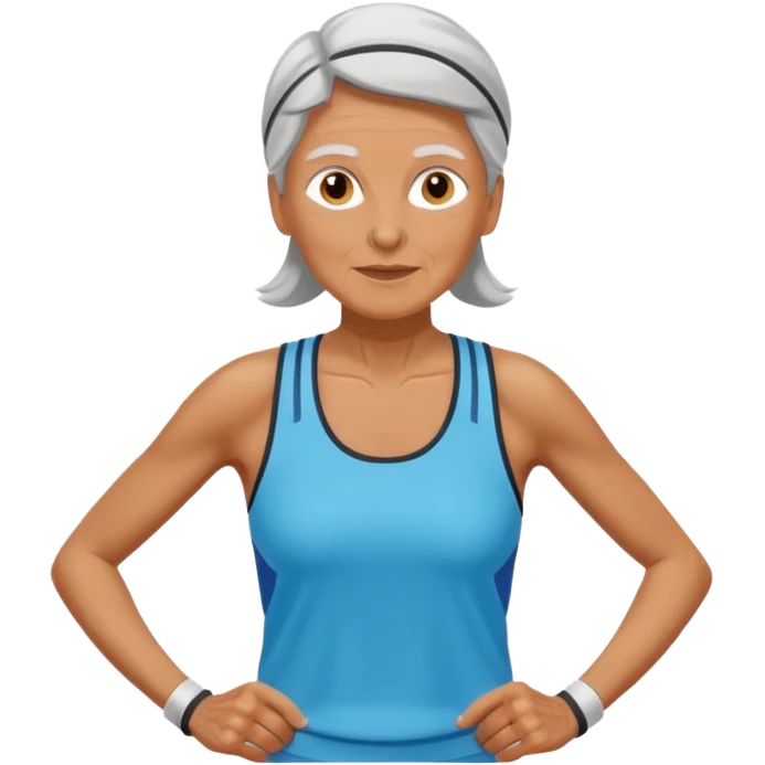 create an older woman runner emoji