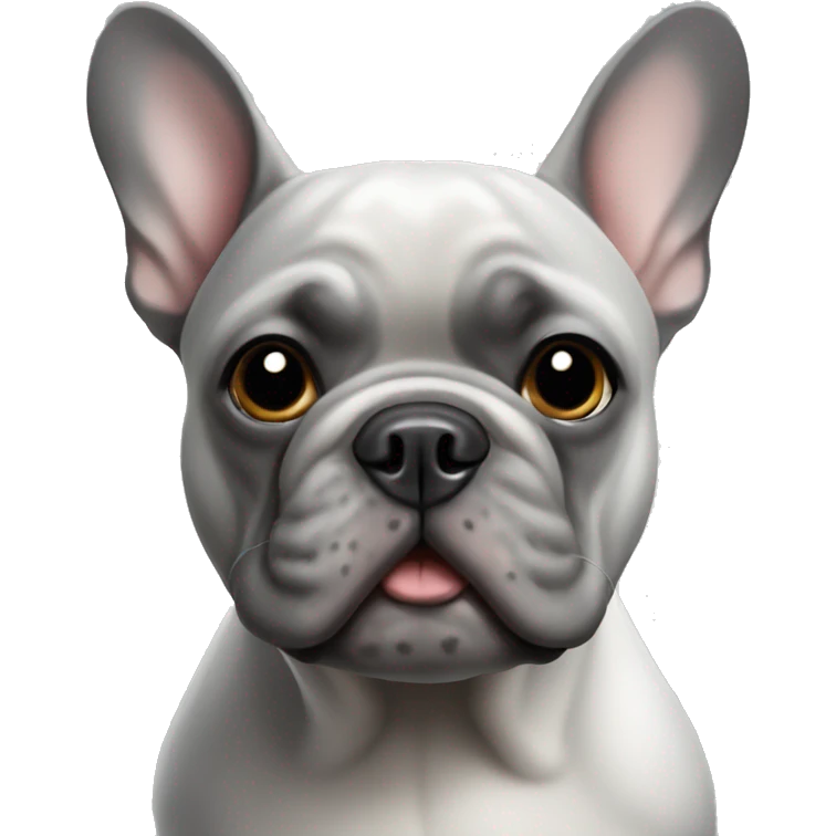 grey french bulldog emoji