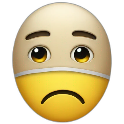Sad emoji with Mask  emoji
