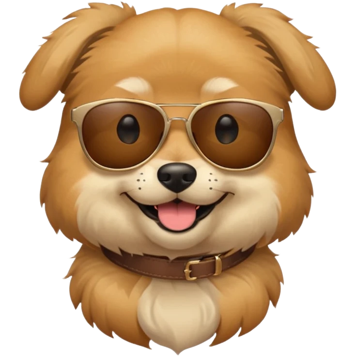 Dog wearing sunglasses emoji