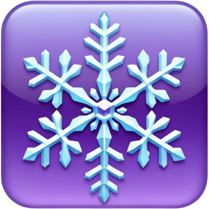 snowflake with violet color  emoji