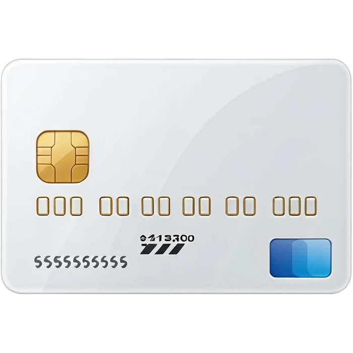 white debit card emoji