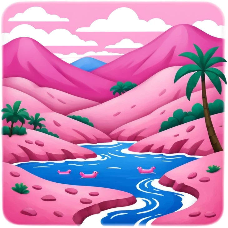 Matisse slop style pink SPAM art landscape emoji