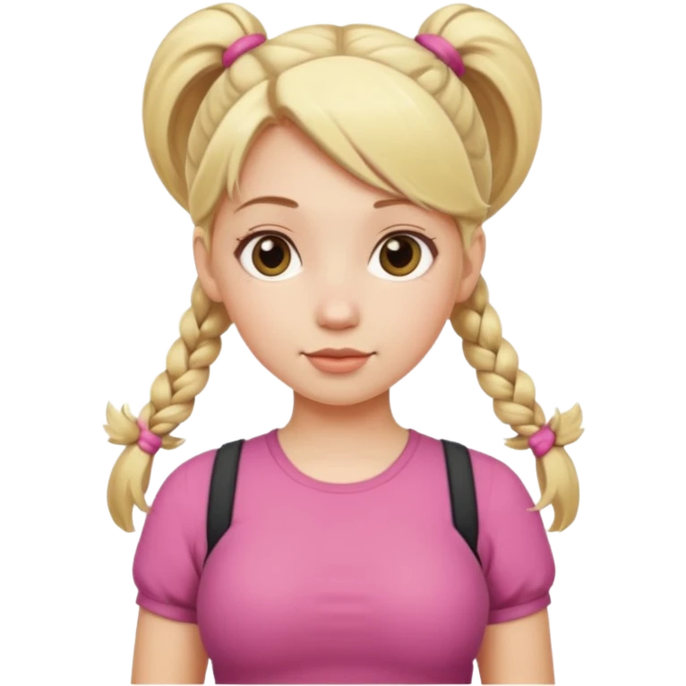 Her hair is in pigtails and her pubic hair is shaped like a heart.  She has wide hips emoji