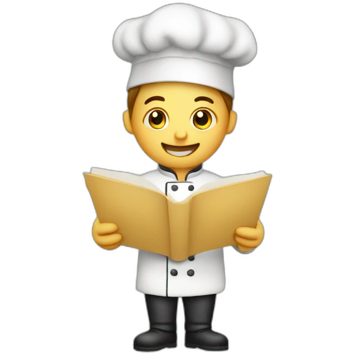 chef reading recipe emoji