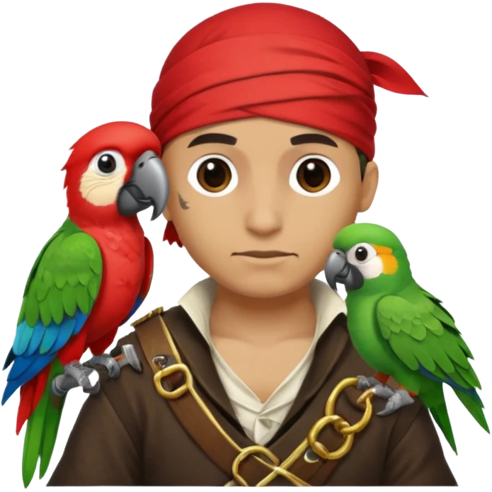 pirate and parrot emoji