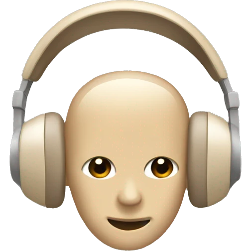 Beige headphones emoji