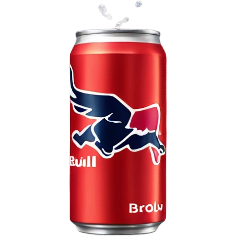 Red bull can flying  emoji