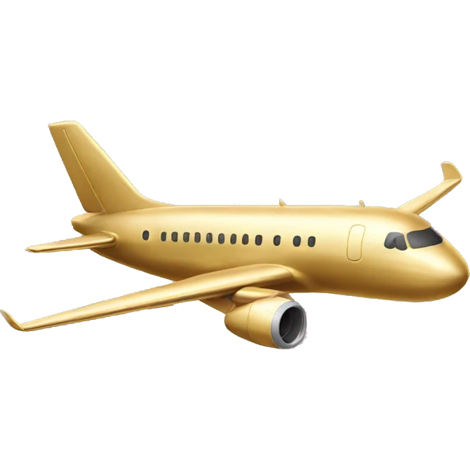 The golden plane emoji