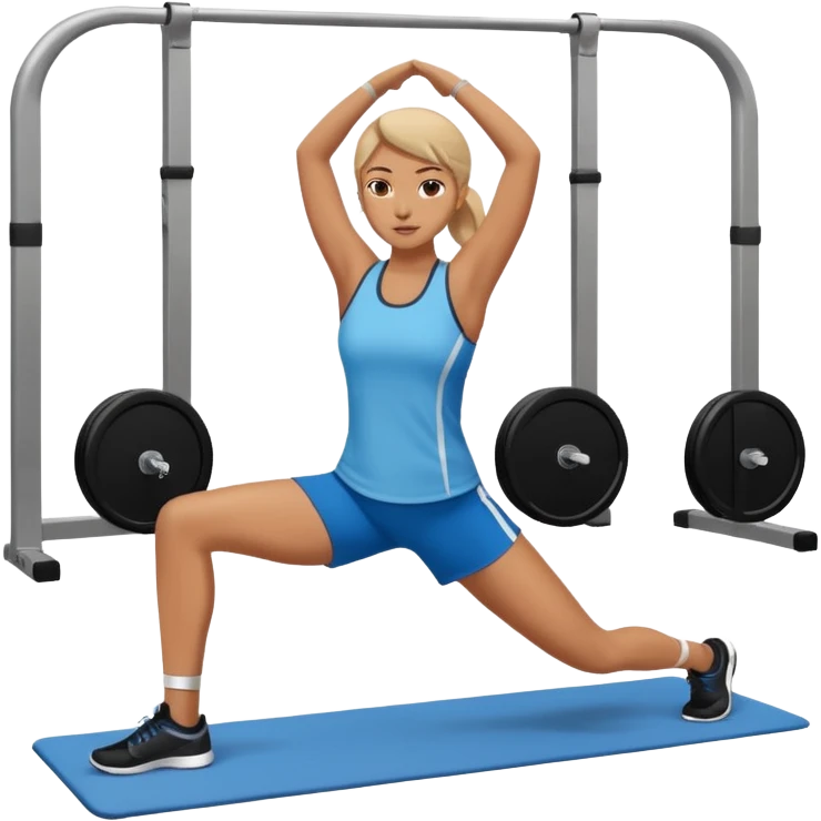 persona estiradacon las piernas levantadas gimnasio emoji