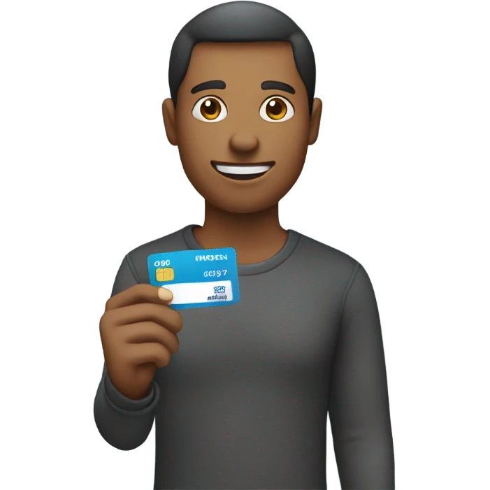 Person holding credit card emoji