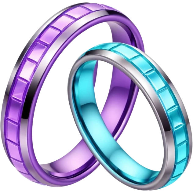 glitter purple and cian marry ring emoji