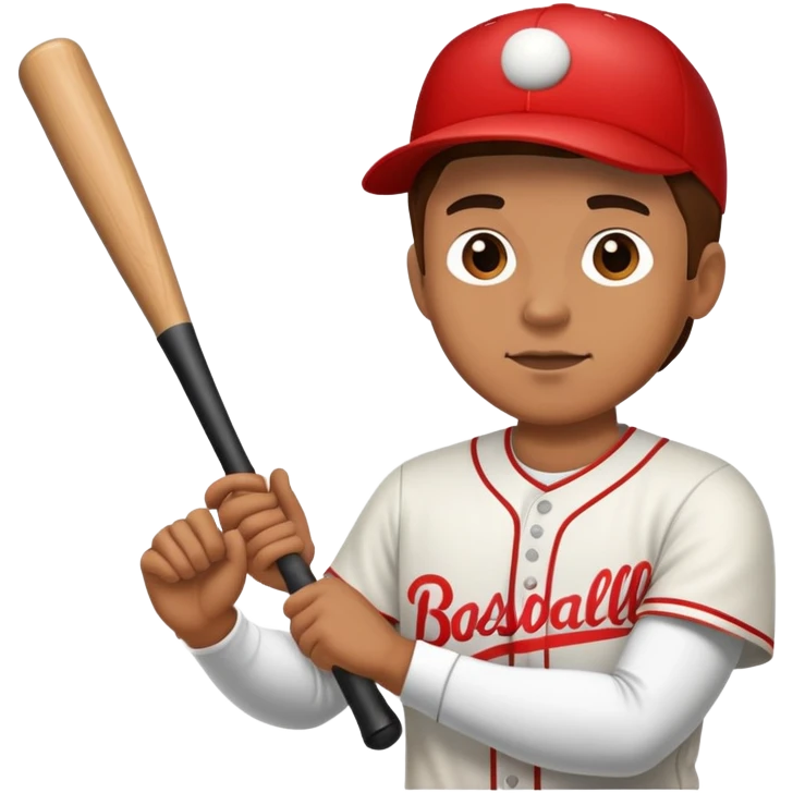 A man holding bat  emoji
