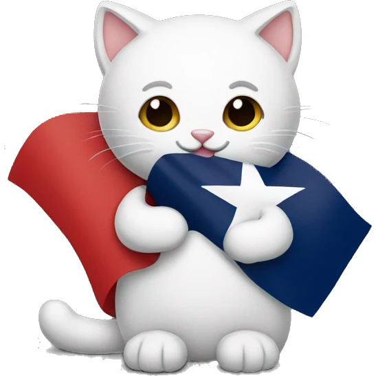 cat hugging texas flag emoji