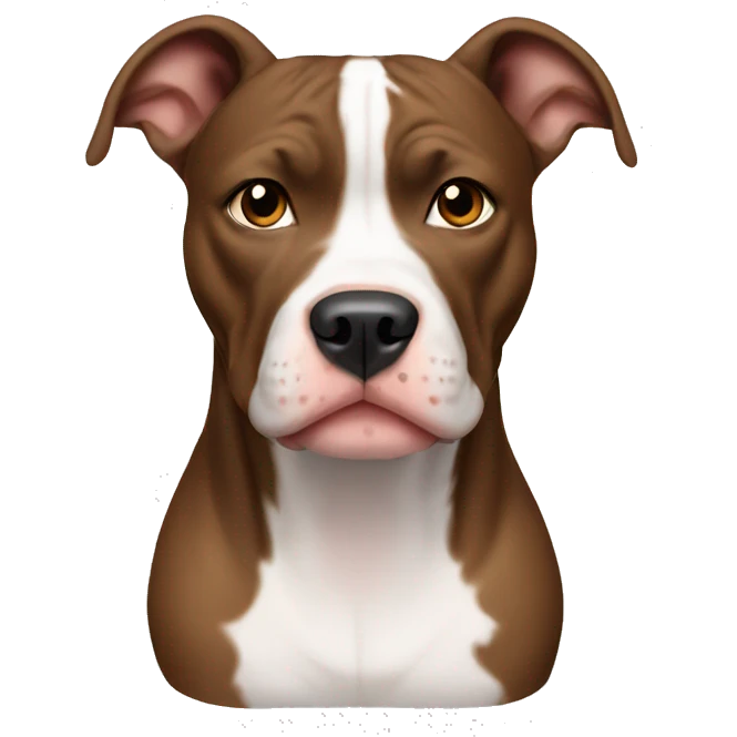 white and brown pitbull emoji