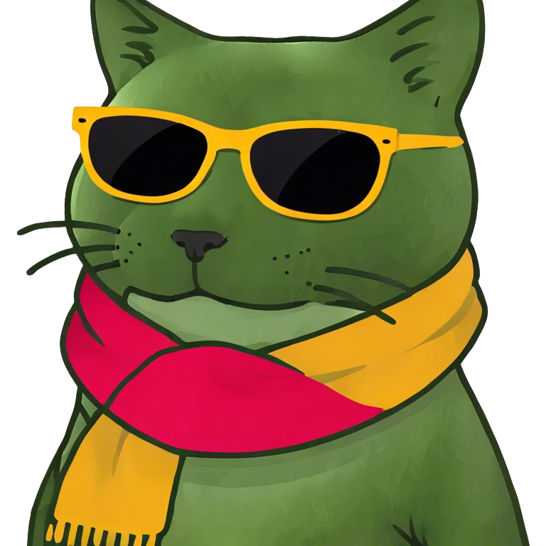 Cat with sunglasses emoji
