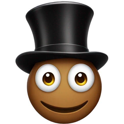 Poop with a top hat  emoji