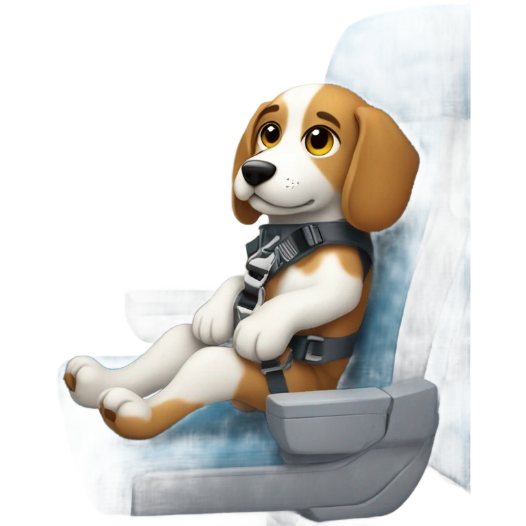 Dog on a airplane emoji