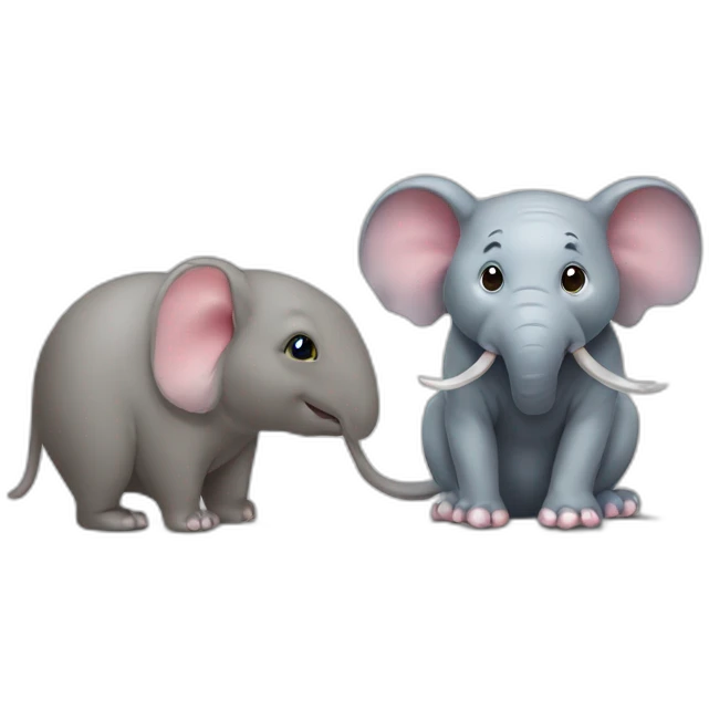Un rat and éléphant emoji